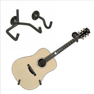 2 New Sturdy Wall Mounts for Guitar, Bass, Banjo, Violin, Mandolin or Ukulele